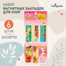 Set of magnetic bookmarks, 6 pieces, mix