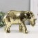 Souvenir Polystone "Golden Elephant" 16.5x23.5x9.5 cm