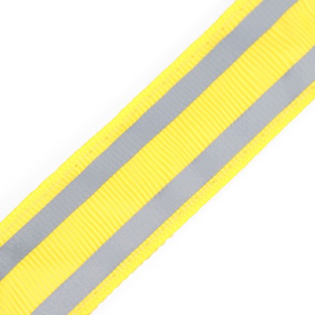 Collar with backlight double strip size m, osh 40-48 x 2.5 cm, 3 glow modes yellow-8