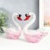 Souvenir glass "Swans in a pink strip with red beak" Set 2 pcs 13.5x6x16 cm