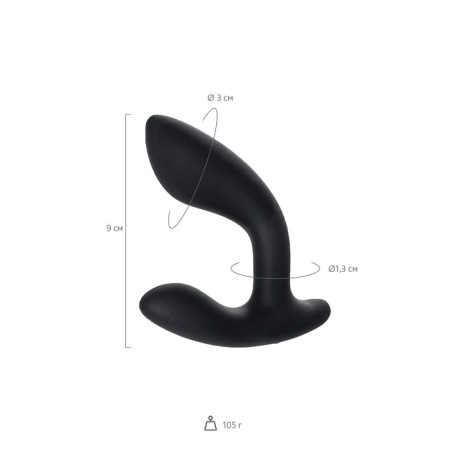 MYSTIM FLAVIO, silicone, black color, 9 cm-10