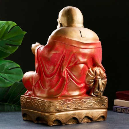 Piggy bank "Hotya sitting large" bronze, red, 32x25x51cm-2