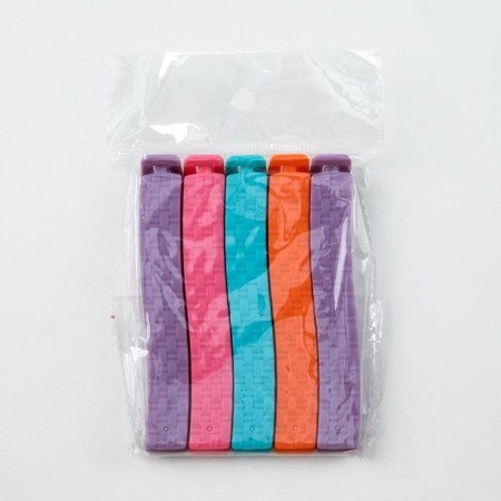 Clamps for a package, 11 cm, 5 pcs, color mix-4