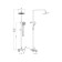 Shower system with ESKO ST300 mixer, chromium color