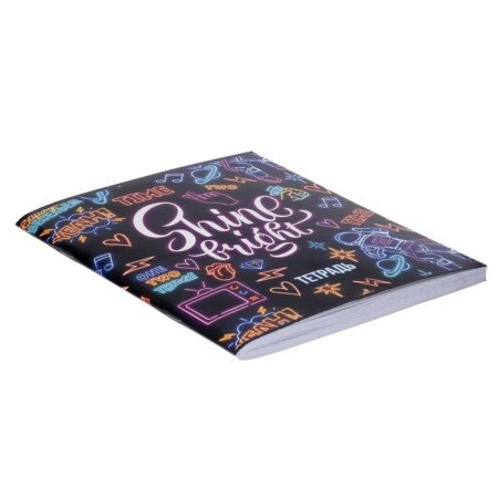Notebook of 96 sheets in the Calligrata "Neon" cage, covered cardboard, OFSET block, mix-2