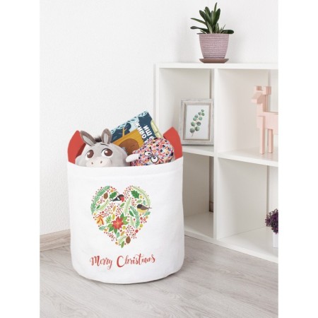 Basket for toys "New Year's heart, size 35x35 cm