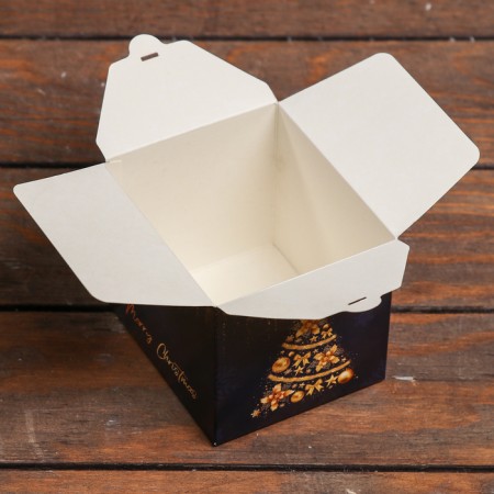 Folding box "Merry Christmas" 10 x 10 x 10 cm-2