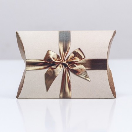 Folding box, pillow, "gold bow" 11 x 8 x 2 cm,-1