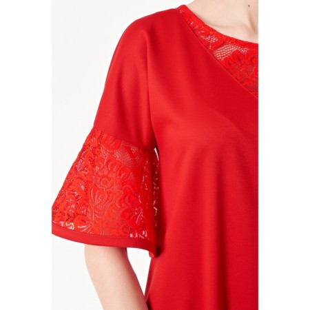 Women's dress, size 46, red color-4