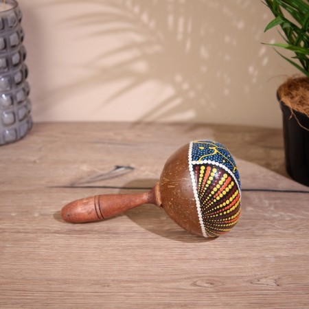 Souvenir musical instrument Marakas "Turtle" 22x11x6 cm mix-2