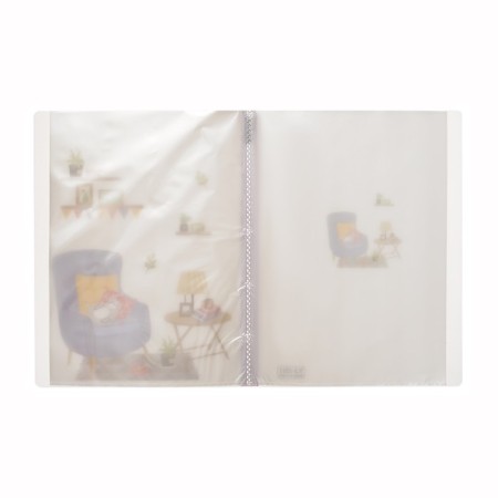 A4 folder, "home comfort" 30 transparent files, plastic, 400 μm, mix-1