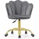 Computer chair BUD GREY, Metal/velor, Gold/Gray 55x47x75 cm