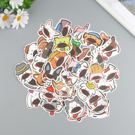 Stickers plastic "Funny pictures" set 60 pcs 10x12 cm
