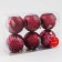 Set of balls plastic D-8 cm, 6 pcs "Fairytale patterns of feathers, red