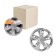 Wheel caps 15 "Super Astra", Silver, Carbon, set 2 pcs, AWCC-15-24