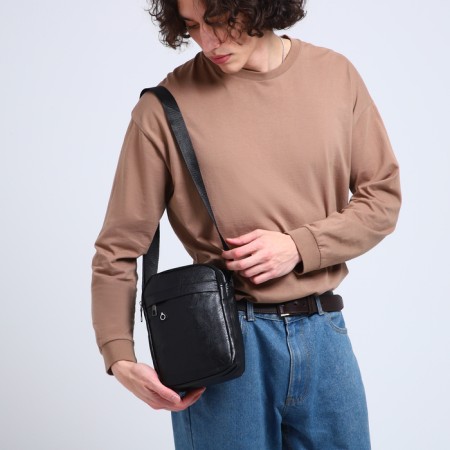 Male bag, black color-5
