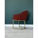 SHELL chair, 56 × 63 × 83 cm, red color, gold frame