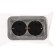 Rosette "Elect" Ra 16-238-hour, 16 A, 250 V, double, open, with salary, black under silver