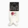 Women's terry terry minku with ears, white color, size 36-39 (23-25 ​​cm)