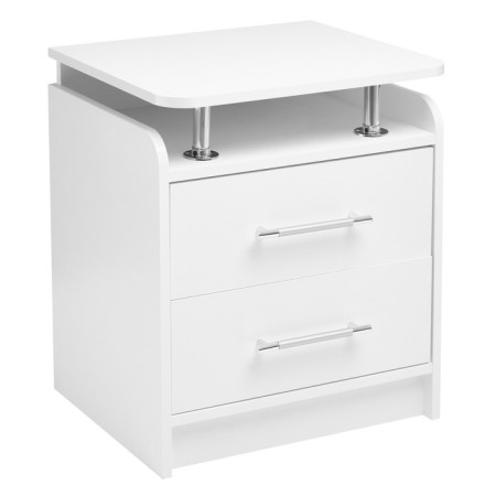 Tumbling bedside milan, 600x500x410 White diamond