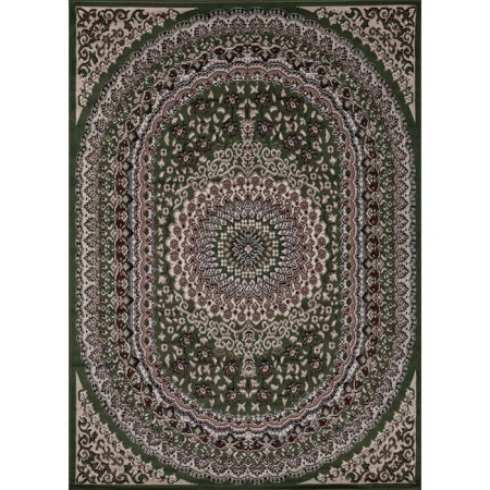 Rectangular carpet Merinos Gavana, size 250x350 cm, color Green