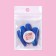 Patch nails, 24 pcs, ballerina shape, matte blue color
