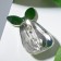 Avocado brooch with ears, colored in silver