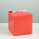 Folding red box, 14 x 14 x 14 cm