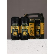 HARD LINE Набор Gold Beer, гель для душа и шампунь для волос, 2х400