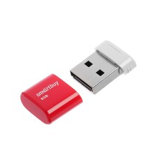 Flash drive Smartbuy Lara, 8 GB, USB2.0, th he is up to 25 MB/s, PLO up to 15 Mb/s, red