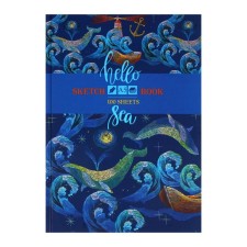 A5 sketchbook, 100 sheets Hello Sea, hard cover, matte lamination, offset block 100g/m²