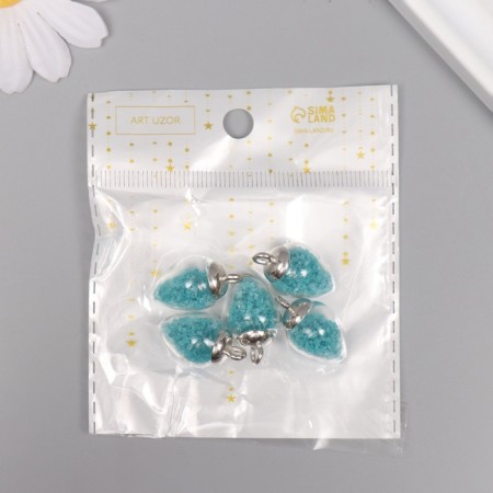 Suspension decorative for creativity glass "drop" glows in the dark 1.9x1.4cm set of 5 pcs-3