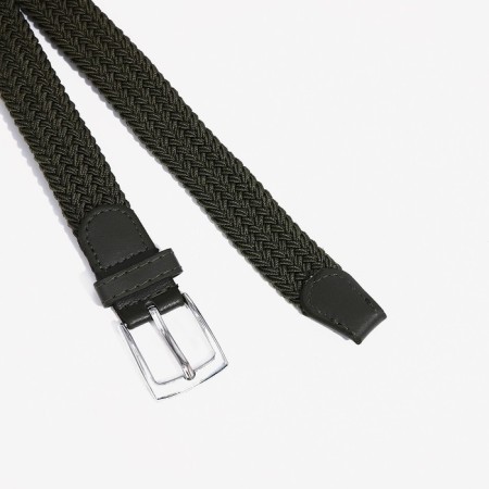 Building belt, width 2.5 cm, buckle metal, khaki color-1