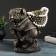 Steam for the little things "Pug with a basket on the back" 13x24x25 cm, bronze with gilding