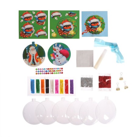 New Year's set for creativity. Christmas balls "New Year! Winter adventures ", 3 pcs-2