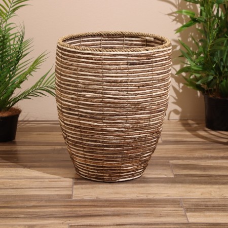 A set of wicker pots, 3 pcs, height 39x39x49 cm-3