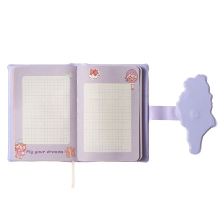 Gift notebook, A6, 100 sheets, color block, with a curly knife, PVC cover, "Anime", mix-10