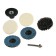 A set of tundra circles, coral, 2 felt, 2 petal, 50 mm, with an adapter, 6 pcs.