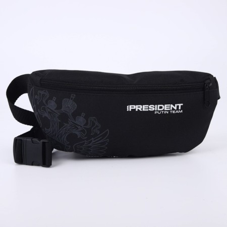 Bag on the belt "Putin Team", 32 x 8 x 15 cm, lightning department, black-2
