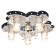 Economic light lamp 5236/5+1bk+CR WT RC WTLED, E14 5x40W, chromium color, black