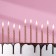 Set of candles for the cake "Spiral", 10 pcs, 6 cm, medium, champagne