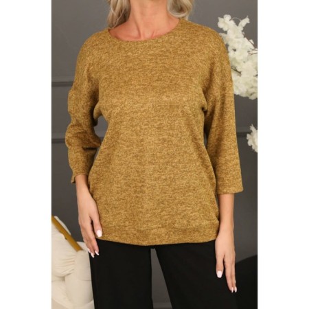 Female jumper, size 46, mustard color-4