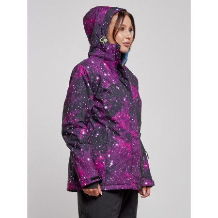 Ski jacket female winter, size 56, burgundy color-6