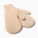 Two -layer woolen mittens, beige color, size m