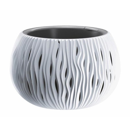 Kashpo for flowers, 20.75 l, white color, 2 objects, Sandy Bowl