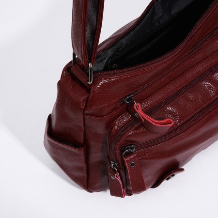 Lurch bag with lightning, dark red color-5