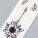 Tattoo on the body black "arrows and sunflower" 20.8x4.7 cm