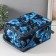 Casket for needlework "Blue flowers on blue" 19x26x14.5 cm