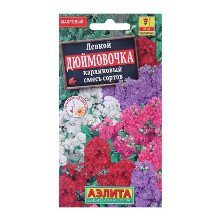 Flower seeds with a left -handed dwarf "Thumbeline", a mixture of colors, o, 0.1 g