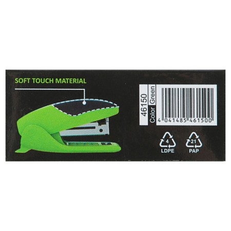Staplair Erichkrause Ergoline Mini No. 10, up to 15 sheets, built-in anti-stepler, rubber anti-slip insert, bright salad-4